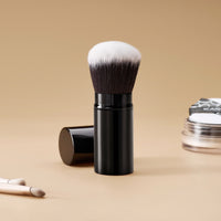 Black Portable Makeup Powder Brush with Cap