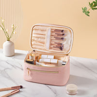 Large PU Leather Travel Makeup Bag