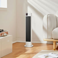 2000W PTC Electric Tower Heater with Remote Control (30-Inch Heat Shield, White)