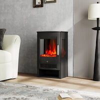 3-Sided Freestanding Electric Fireplace Heater with WiFi Control, 8 Flame Colours & Remote