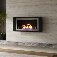 45 Inch Wall Mounted Recessed Bioethanol Fireplace
